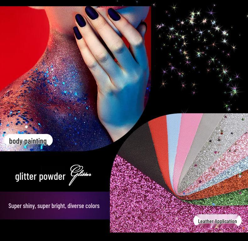 Cross-Border Iridescent Neon Glitter Highlighter for Nails and Cosmetics