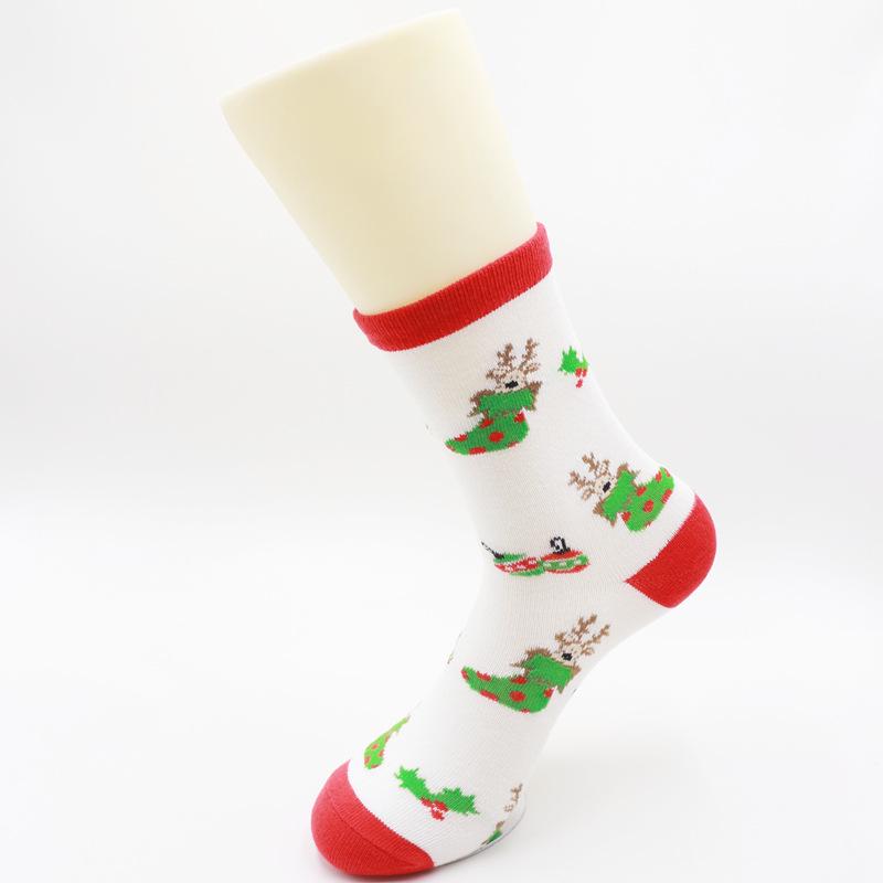 Holiday Cartoon Mid-Calf Women's Christmas Stockings Socks - Perfect New Year Gift In Red