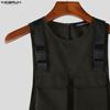 INCERUN Men Summer Sleeveless Big Cutout Casual Loose Tank Tops Outdoor Waistcoats