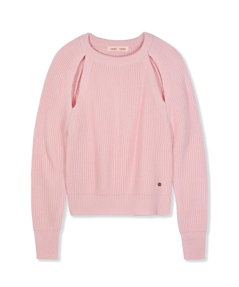 Nodeuyuumeon Raglan Slit Hazzi Knit [Pink]