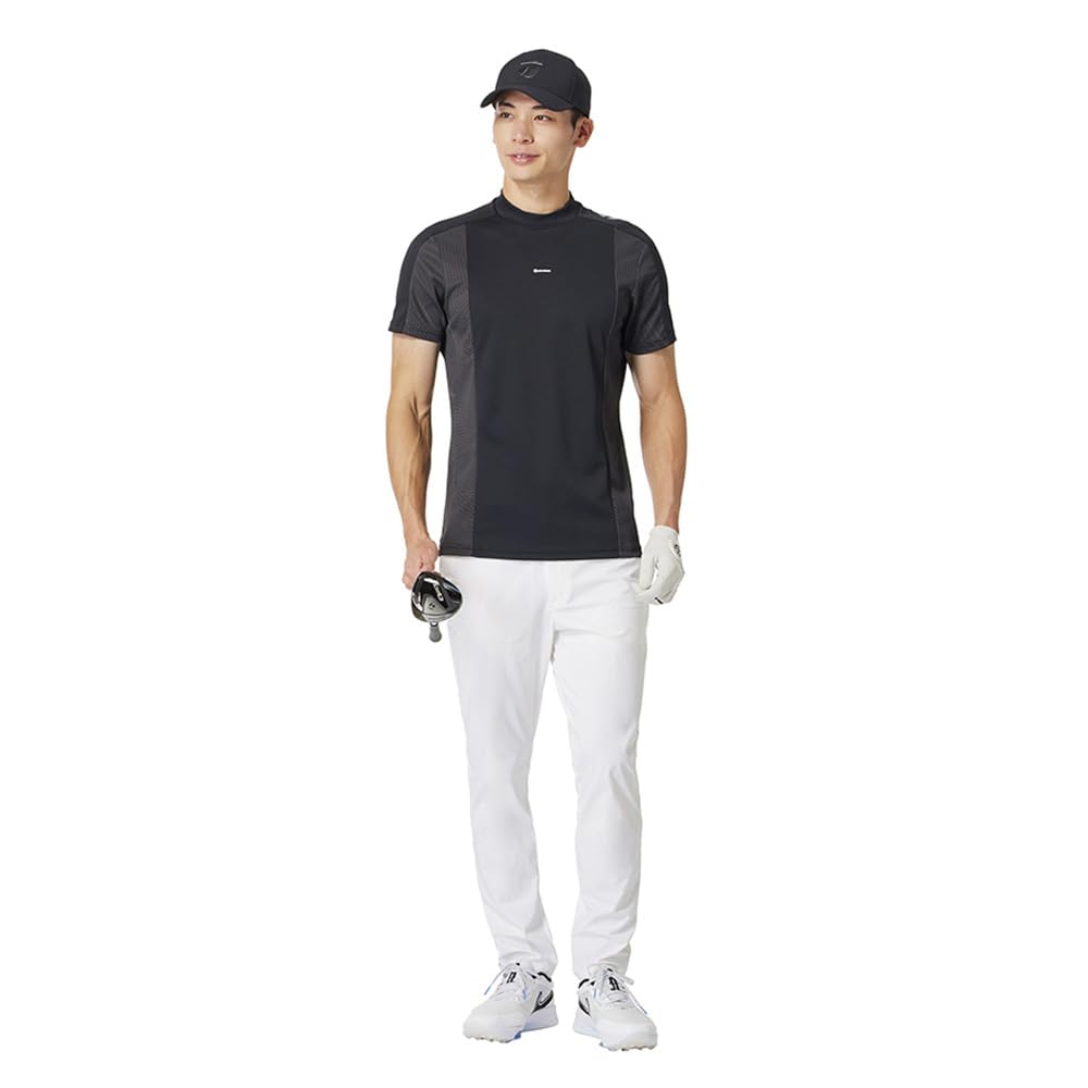 TaylorMade Side Block S/S Mock Black Men's Size M (SS25 UN619)