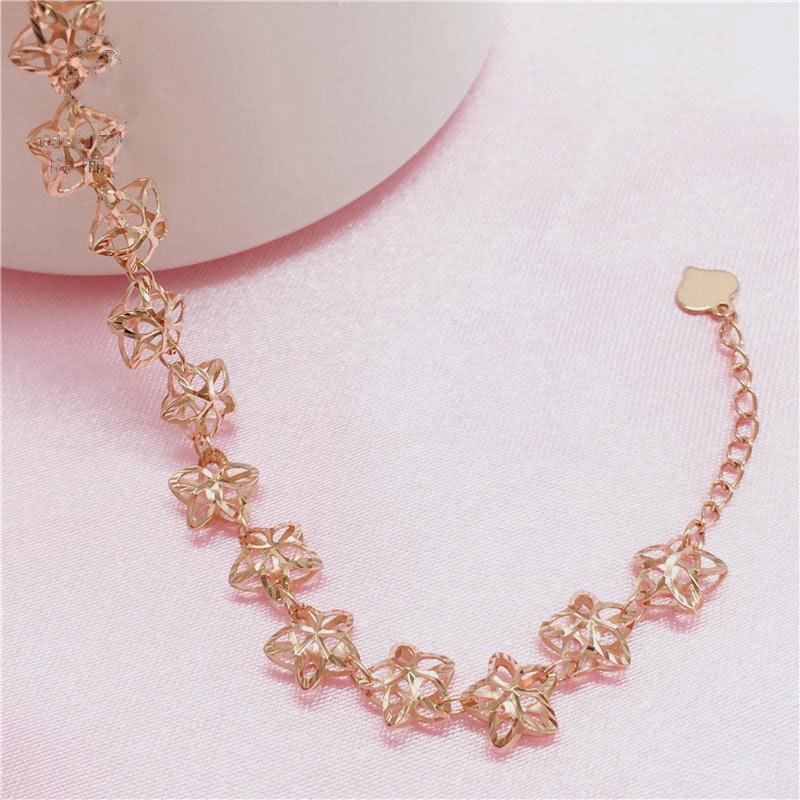 Purple Gold Simple Star Lianxing Bracelet Plated Rose Gold Jewelry Women'S High-End Temperament