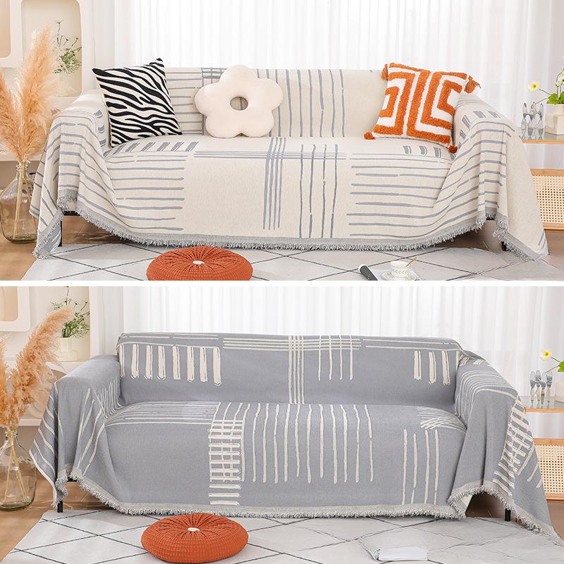 Nordic Ins Chenille Sofa Towel Knitted Bag Cover All-around Double-Sided Available All-Inclusive Sofa Cover Sofa Cover Cloth
