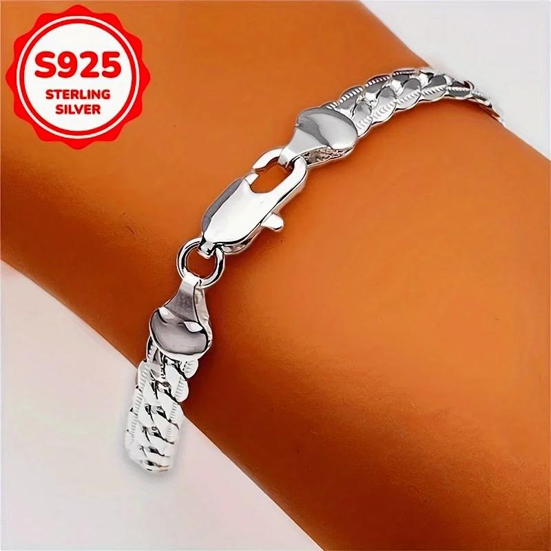 new   Copper special 5mm Cuban Chain Bracelets for women men 20cm wedding party Birthday gifts fashion jewelry