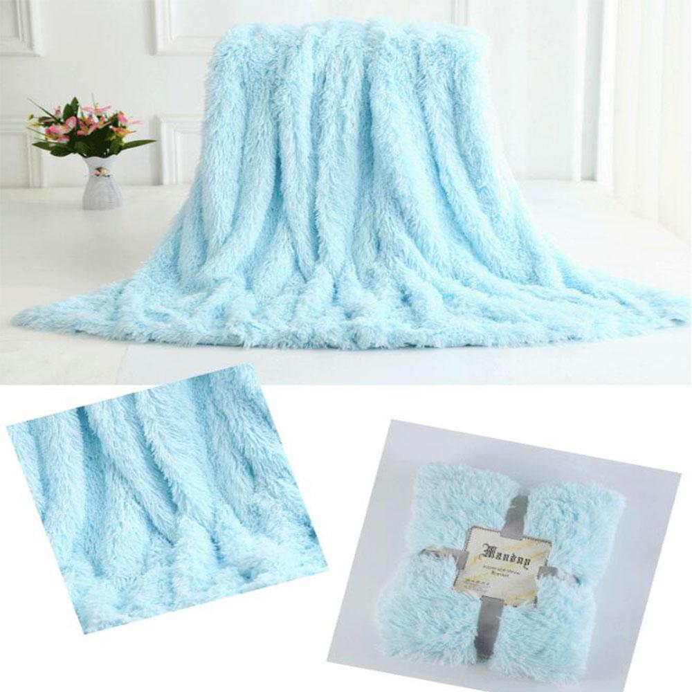 Super Soft Long Shaggy Fuzzy Fur Faux Fur Warm Elegant Cozy With Fluffy Sherpa Throw Blanket