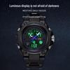 Men's Korean Style Multifunctional Outdoor Sports Luminous Dual Display Electronic Watch