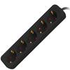 Power Strip 5 Schuko Sockets Lanberg 3 M Black - Lanberg - Schuko - 5