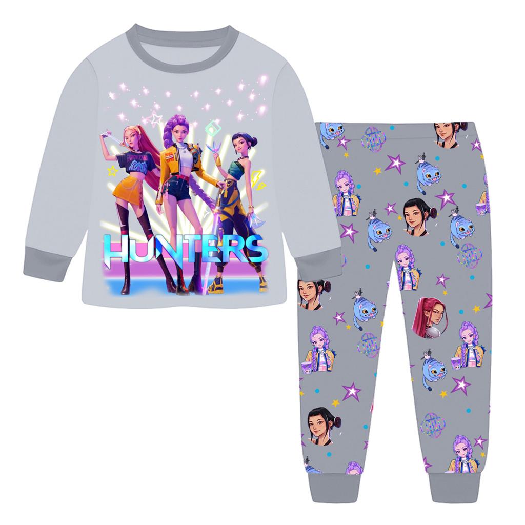 Children's Fashion Suit Skirt Round Neck Long Sleeve Top Pants