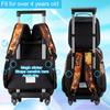 Mochila con Ruedas de Dragón de 3 Piezas para Niños, Mochilas Escolares para Niños con Ruedas, Mochila con Ruedas con Fiambrera para Primaria