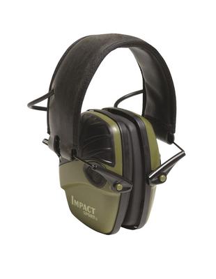 By Honeywell Impact Sport Electronic Green Earmuffs, R-01526, [Used]