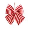 Snoepstokpatroon Kerststrik Ornament Zachte Stof Hangend Accent voor Boom, Krans, Cadeaupresentatie en Feestelijke Kamer