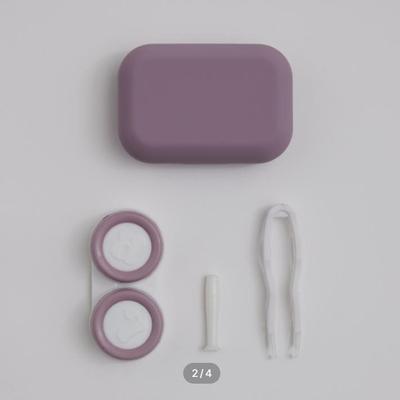 Paprastas lęšių dėklas levandų violetinis
