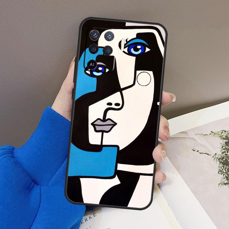

Чехол-картина с абстрактным портретом для Oppo A77 A57 A17 A60 A80 A40 A74 A54 A94 A78 A98 A18 A38 A58 A96 A76 A16 A15 A5 Pro OPPO A96 4G
