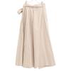 Foufou Light Beige Linen Pleated Long Skirt Skirt 1 Light beigeUsed