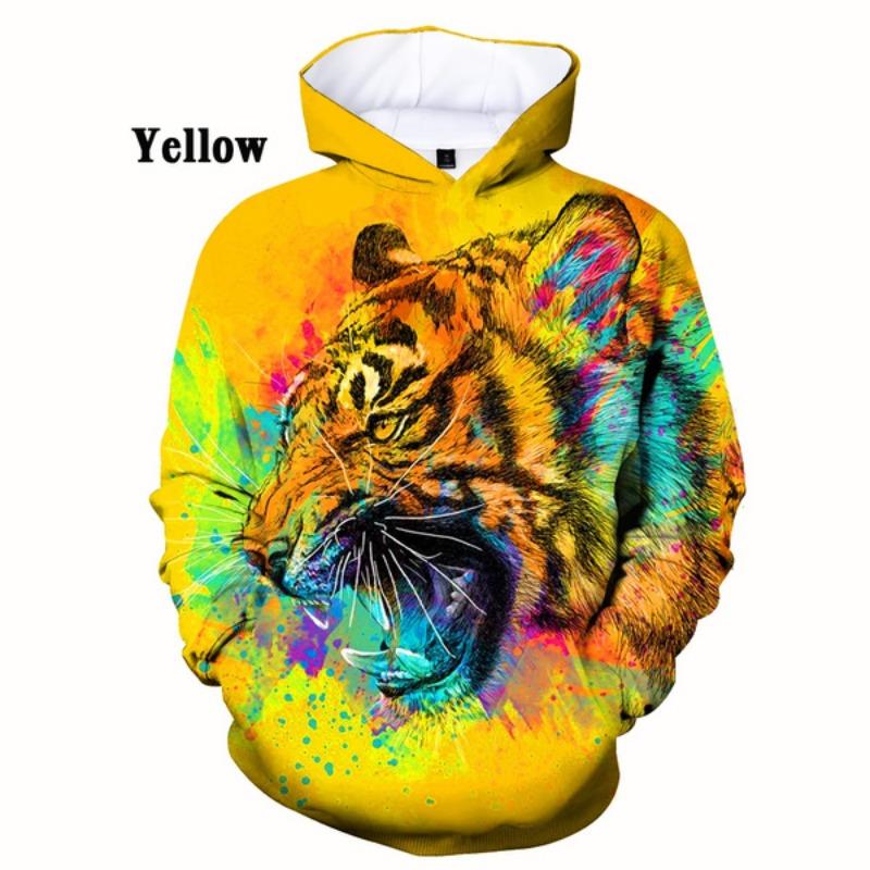 

Горячая Распродажа 3D толстовки с животными Новое поступление Толстовка с принтом тигра Смешные хип-хоп парные толстовки 5XL