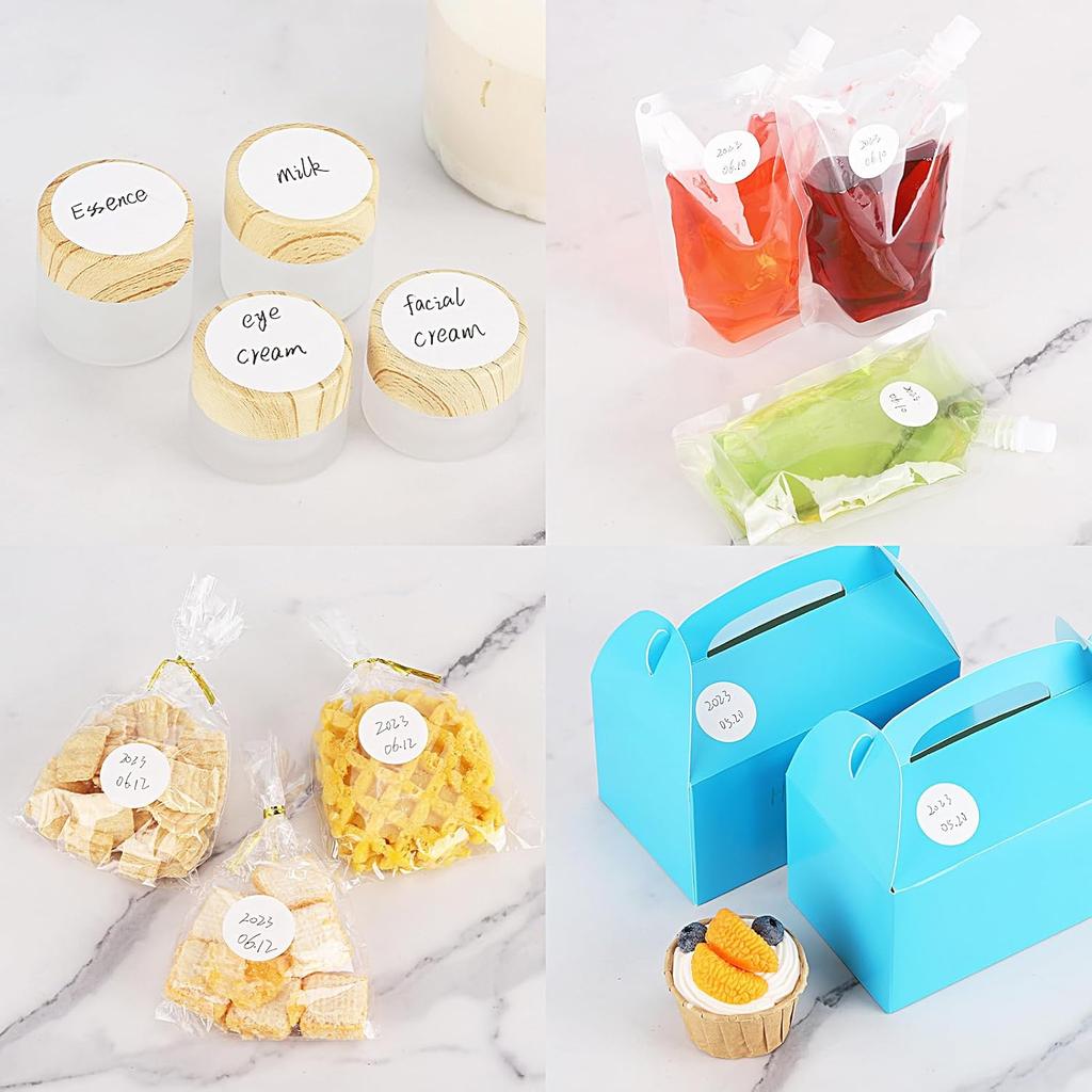 10 Sheets(540 Pieces) Round Blank Sticker Labels 1.2 Inch, Removable White Labels Stickers Dots Waterproof Labels Container Labels for Organizing