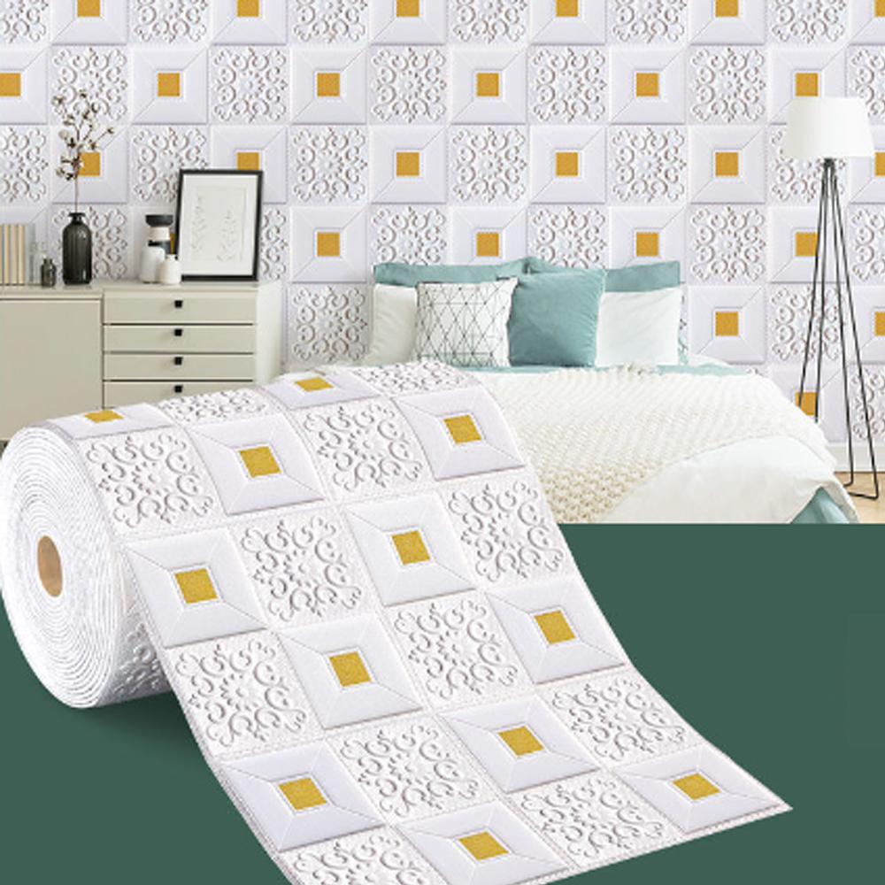 1-10 Stück 70cmx1m 3D Decke Hohe Qualität Wandaufkleber Selbstklebende Schaumpaneel Tapete Schlafzimmer Heimdekoration Wasserdicht