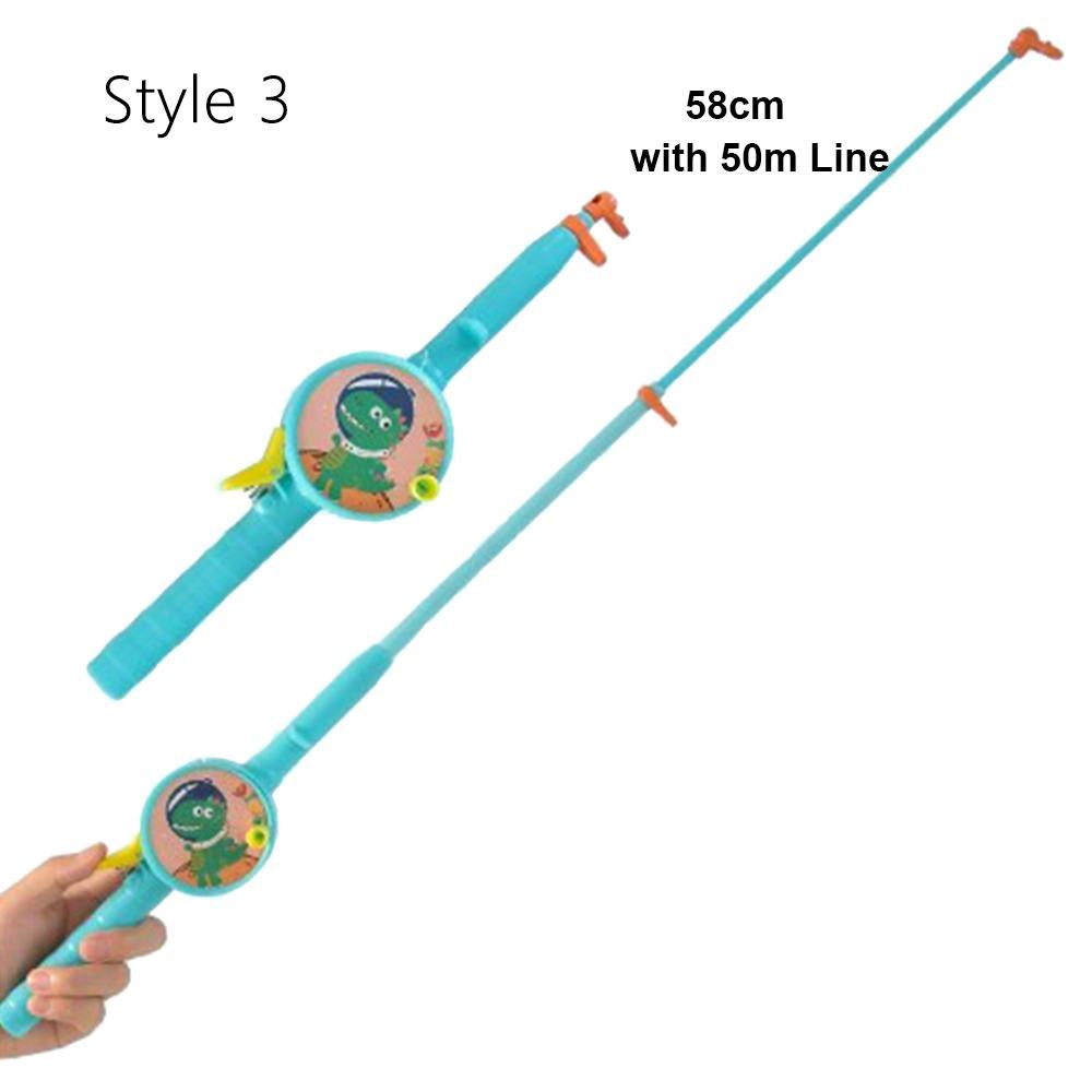 Cartoon Mini Kites Rods 38cm/58cm/80cm Fishing Rods New Children Fishing Kites Rods For Kids Gifts