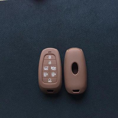 Silicone Car Key Cover Case 7 Button Key Case For Hyundai Sonata Smart 2019 Nexo 95440-M5000 Remote Control Silicone Key Case