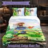 Personalized 3Pcs Bedding SetPlants Vs. Zombies Custom Text Duvet Cover Pillowcase Set Bedroom Gift