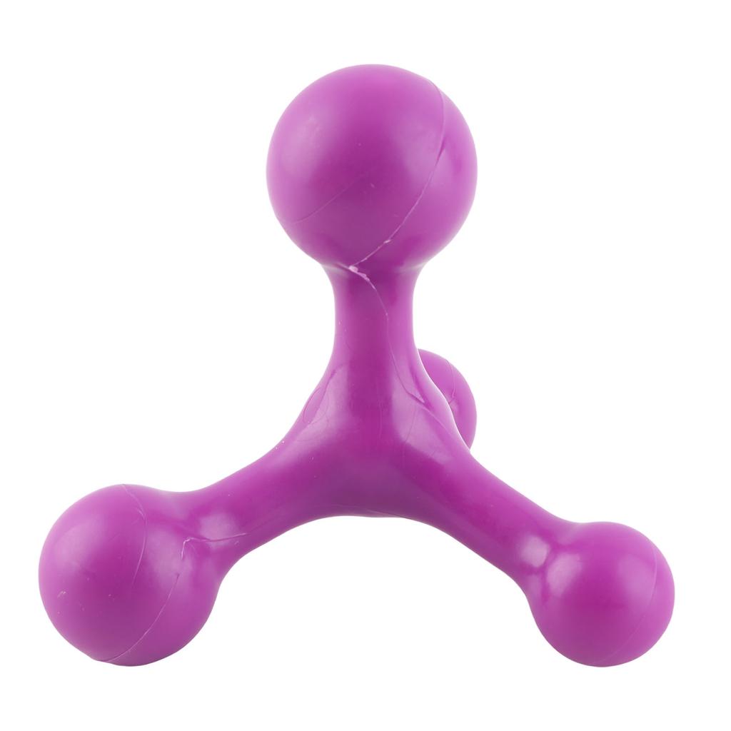 Back Muscle Massager 4 Balls Structure Deep Relaxing Neck Massage Tool for Neck Leg Purple
