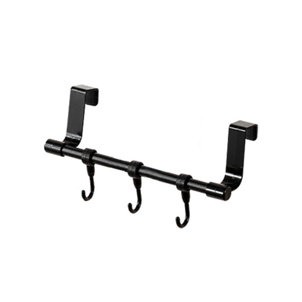 New Multi-purpose Towel Rod Punch-free Towel Storage Bar Over Cabinet Towel Rack with Hook Door Hanging Towel Racks