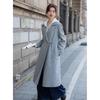 MOKANA Hepburn Style Merino Wool Double-faced Long Sleeve Coat