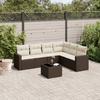 VidaXL Garden Lounge Set with Cushions 7 Pcs, Patio Sofas, Patio Furniture Set, Outdoor Furniture, Brown 3219013