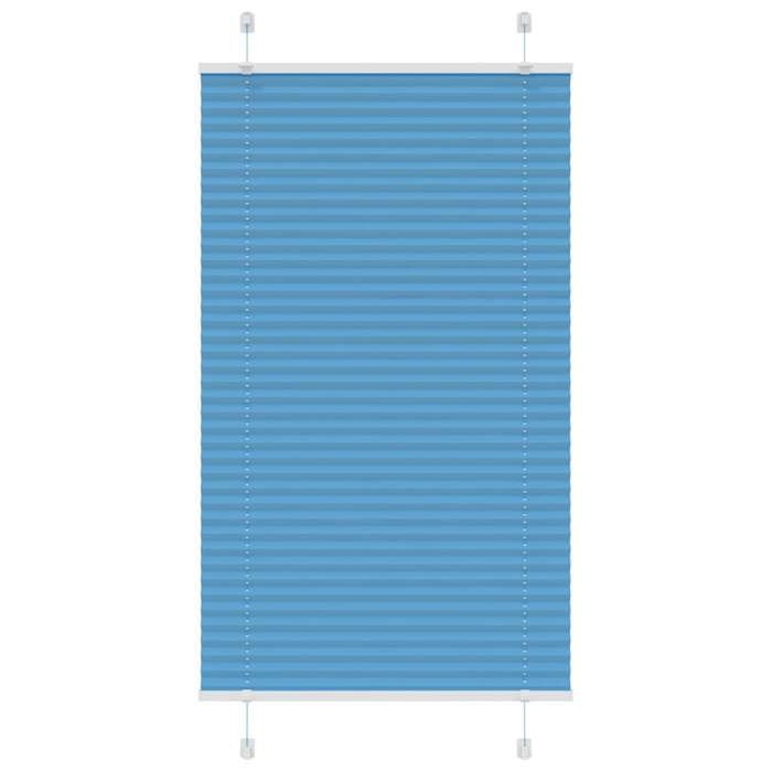 VidaXL Store plissé bleu 80x100 cm largeur du tissu 79,4 cm polyester, store plissé de fenêtre, store accordéon, store 4015173