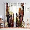 Cartoon Anime Characters Curtains for Kids, Decorative Curtains, 2 Pcs, Boys and Girls Room, Bedroom, Living Room, Den, Balcony