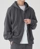 Toffee 2Way Sweat Zip-Up Hoodie (Charcoal)
