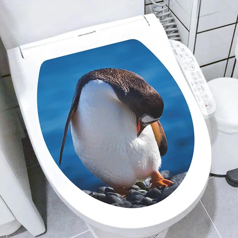 Mehrere Stile Unterwasser Tier Muster Toilettendeckel Aufkleber Badezimmer Dekoration Badezimmer Abnehmbares Gemälde Wandbild Toilettendeckelbezug