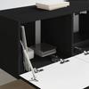 TV Wall Cabinet 2 pcs Black 78.5 x 31 x 29.5 cm Engineered Wood
