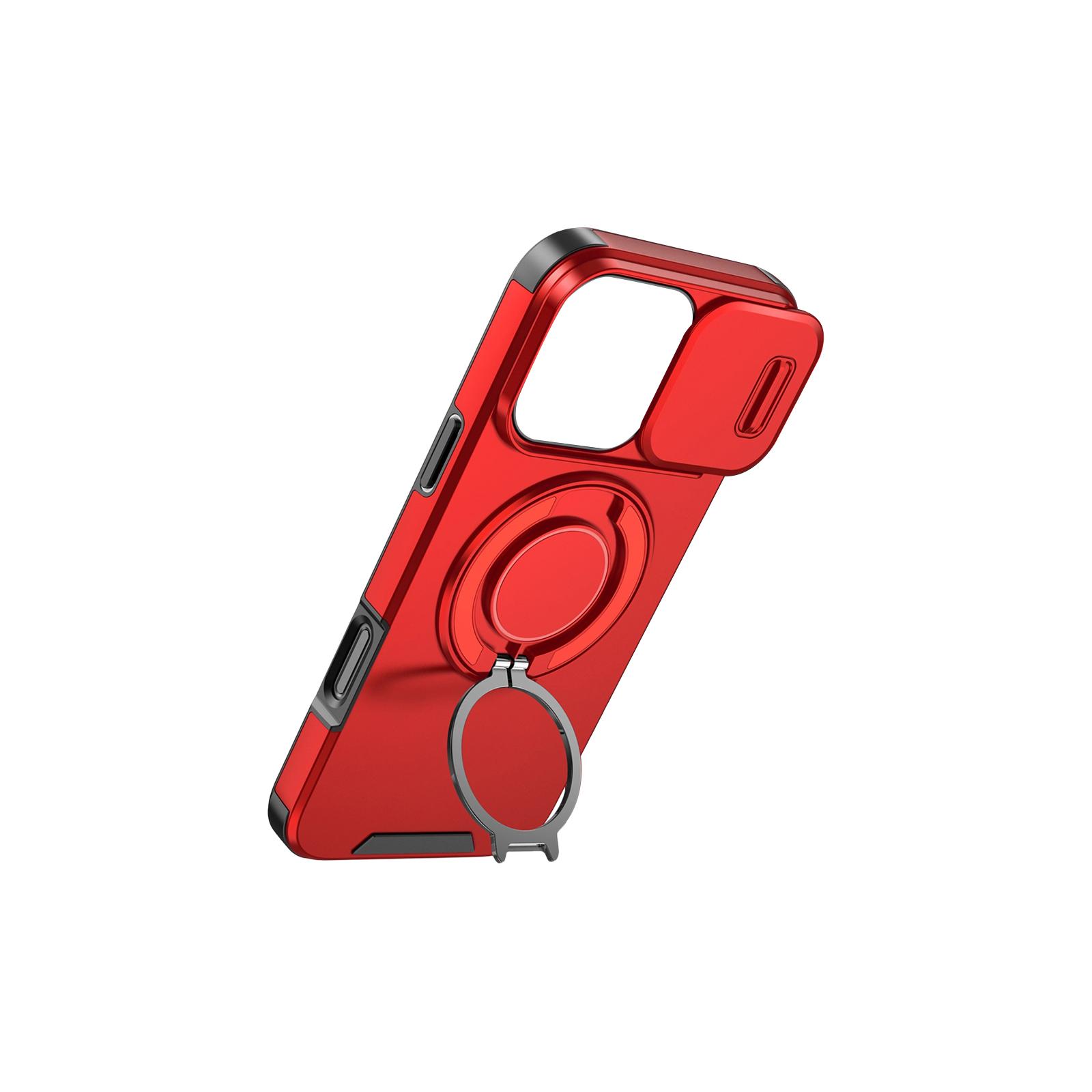 

17 Pro Magnetic Phone Case Holder With Sliding Window Lens Cover One Size червоний