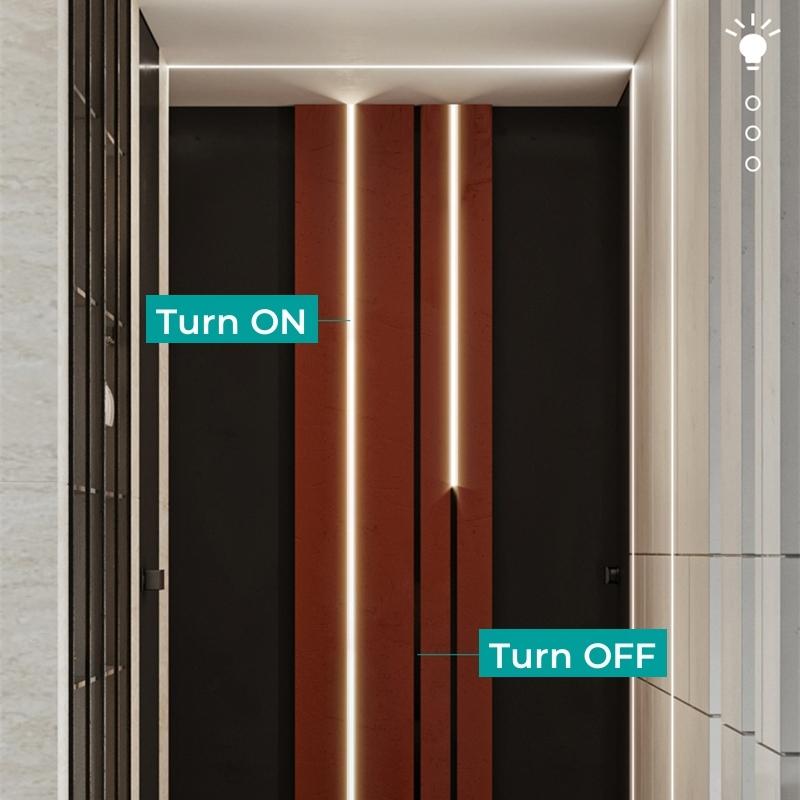 0.5m/1m Embedded Frameless LED Aluminum Profile Ceiling Backlight Channel Black Diffuser Floor Wall Decor Linear Bar Strip Light