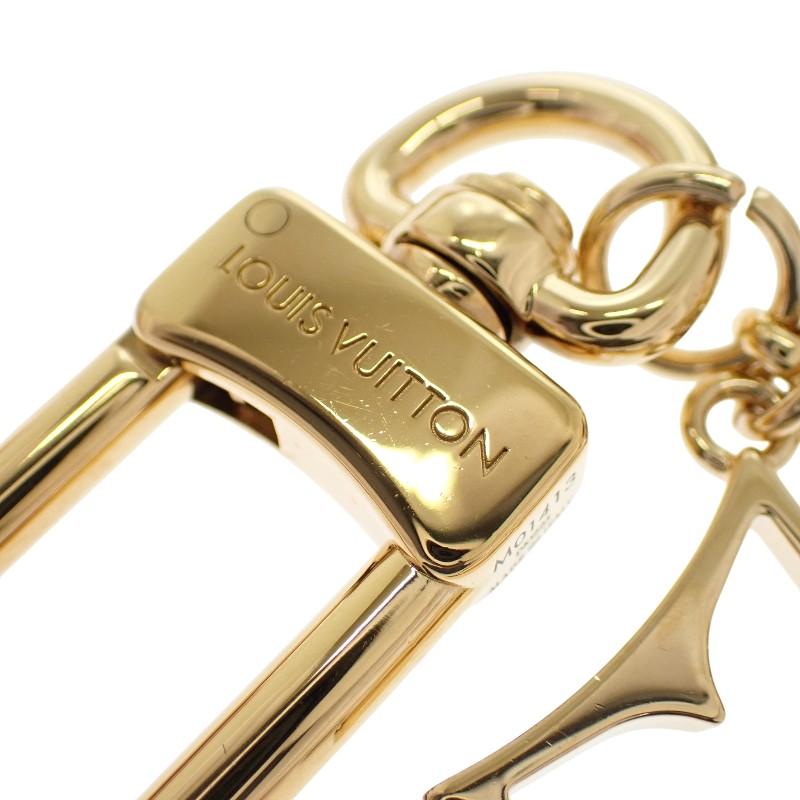 Louis Vuitton M01413 Monogram Bag Charm Gold/pink Metal Women