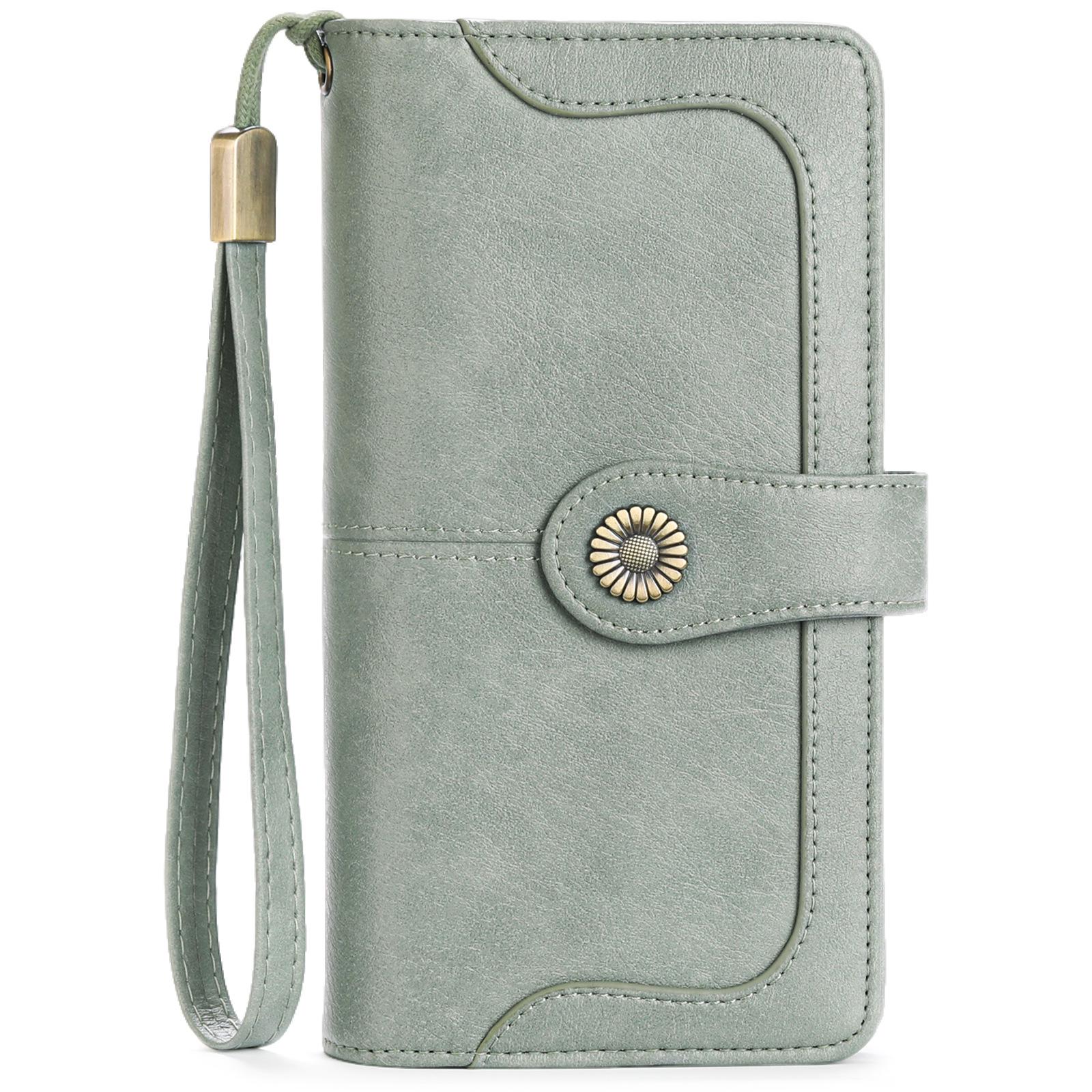 

Женский длинный кошелек на молнии с RFID-защитой - Европейский и американский стиль, вместительный клатч из ПУ кожи