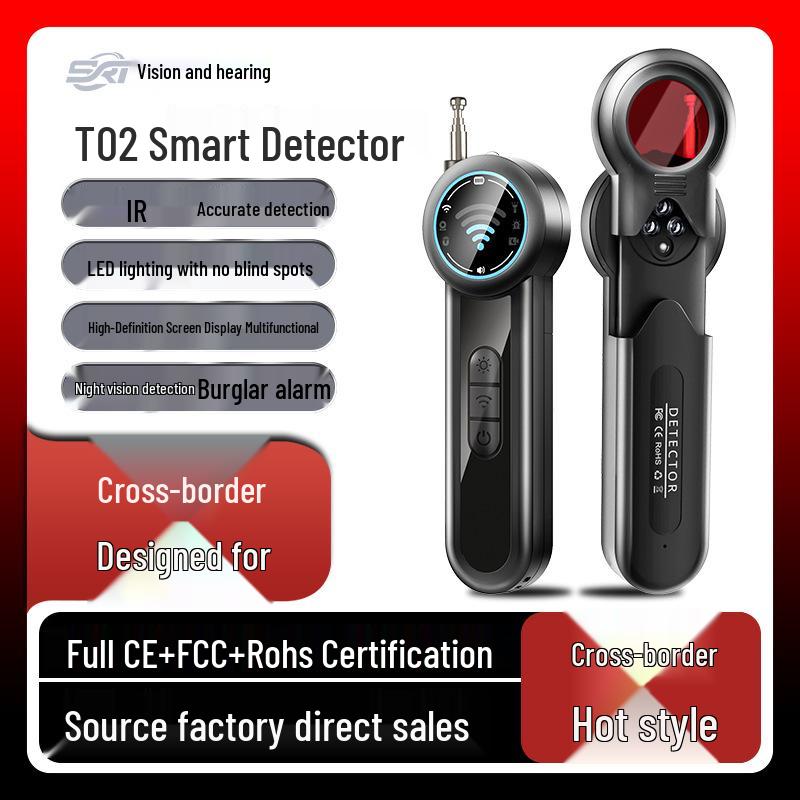 T02 Wireless Infrared Camera & Signal Detector: Anti-Surveillance & Privacy Protection Device 120x35x17