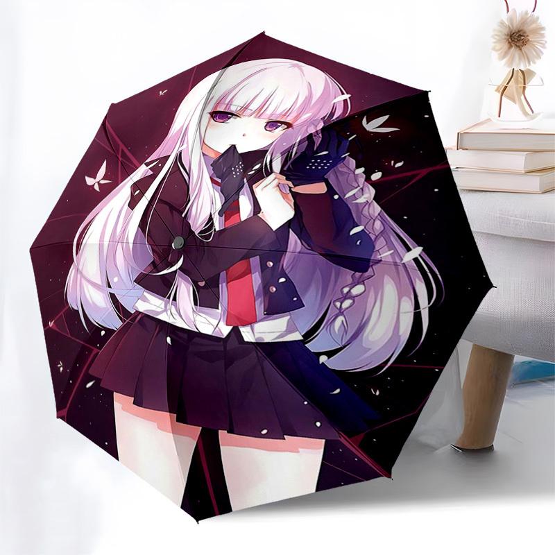 

1pc Butterfly Print Automatic Opening Umbrella with Foldable Design, Iron Frame, Outdoor Use, Festival Gift for Fans, Travelers, Daily Use.P080
