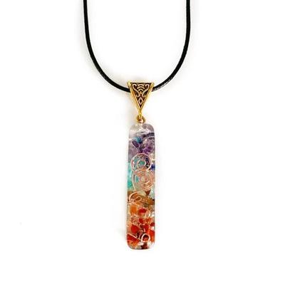7 Chakra Energy Pendant Orgonite Pendant Necklace Rainbow Crystal Pendant Meditation Yoga Jewelry B56104453