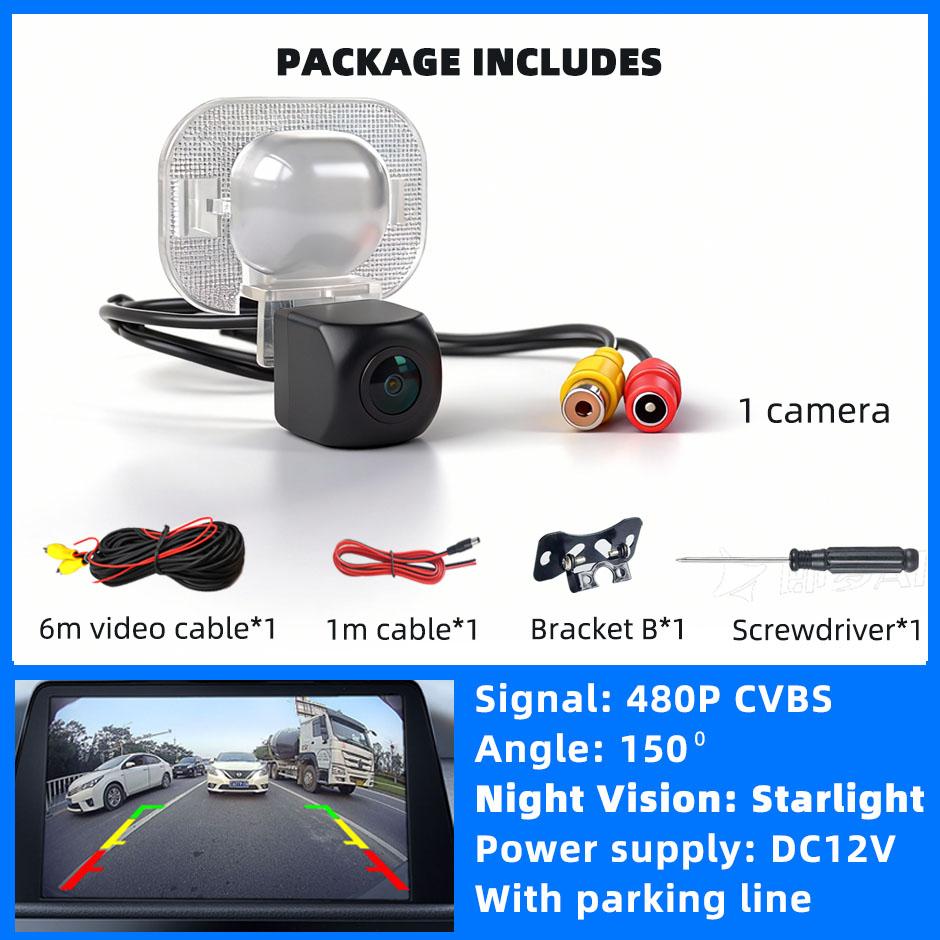 

QXNY HD Rear View Backup Camera Reverse AHD or CVBS License Plate Light Fits KIA Forte R 2009 2010 2011/Hyundai I25 Ix20 Accent