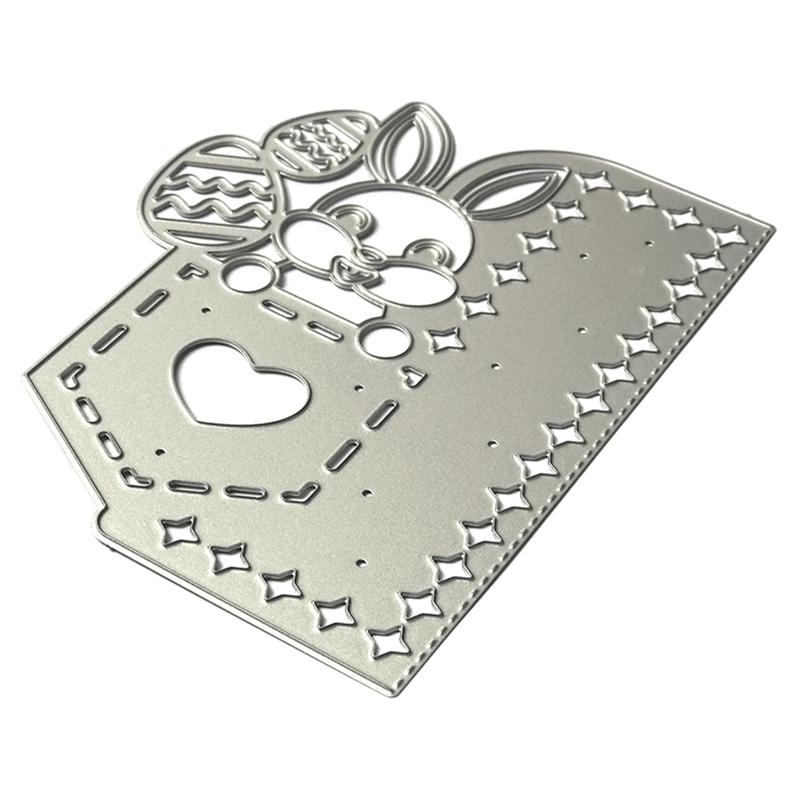 

Пасхальный кролик Металлические штампы Трафарет DIY Скрапбукинг Альбом Бумажная открытка Шаблон Форма Тиснение Ремесло Украшения светло-серый