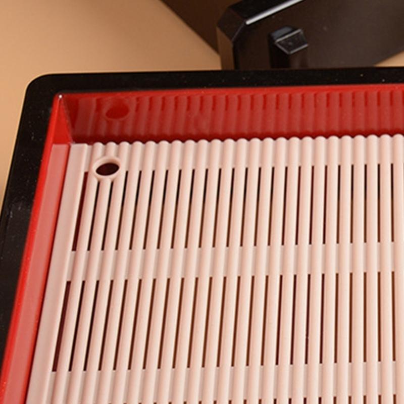 Cold Noodles Plate Plastic Food Plate with Bamboos Mat Food Snacks Dishes Serving Platters Easy to Clean Food Platter