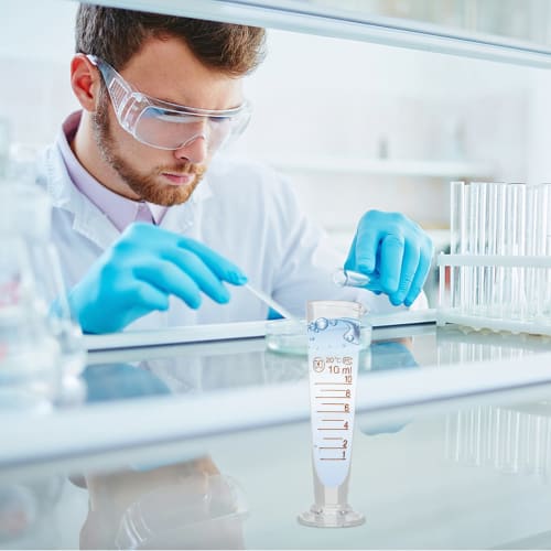 iplusmile 10ml Glass Measuring Cup Scale Cone Mini Transparent Laboratory Cylinder Clear Experiment Tool for Mixing Paint Liquids