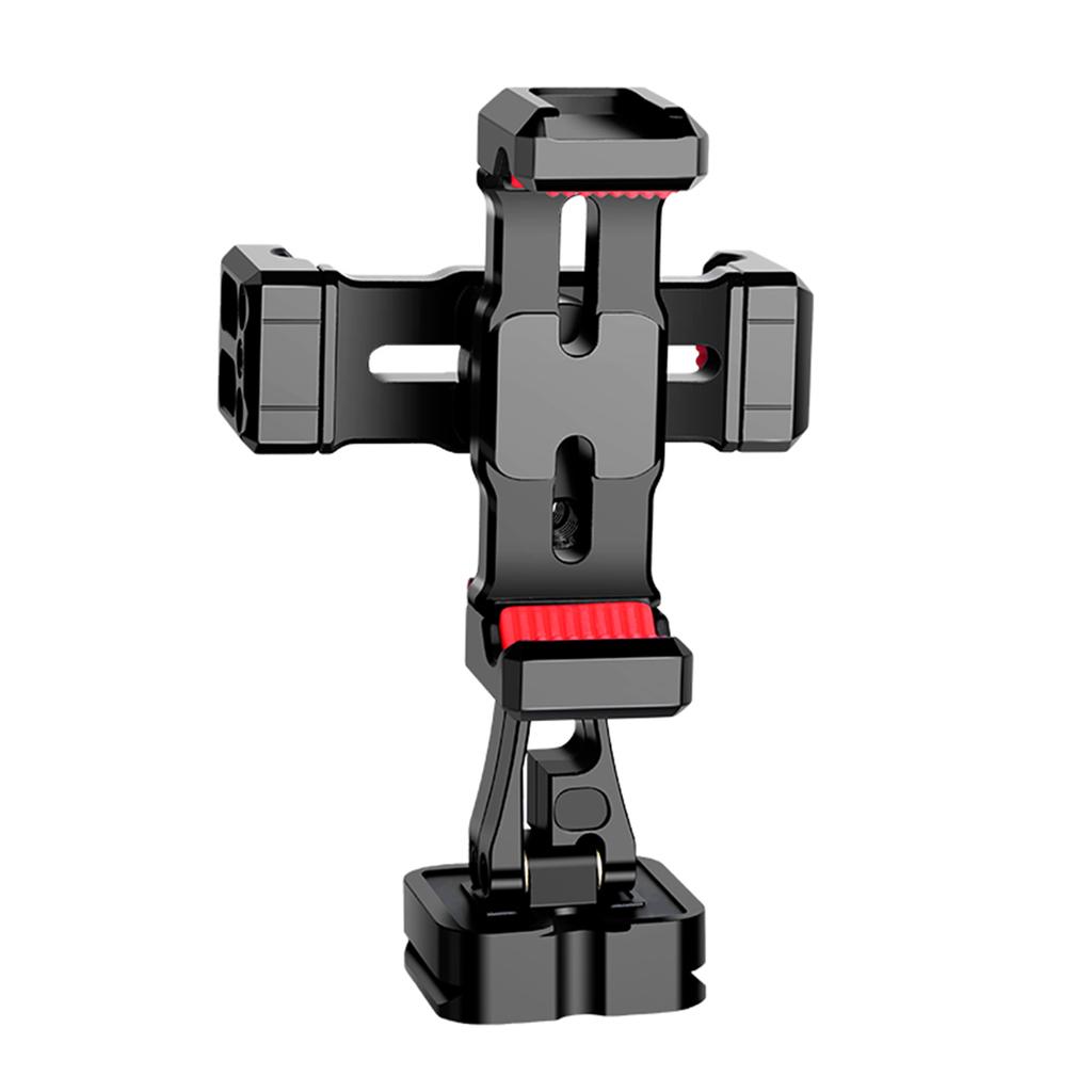 Portable Phone Tripod Mount Metal Phone Mount for Tripod with Dual Phone Holder Cold Shoe Mounts