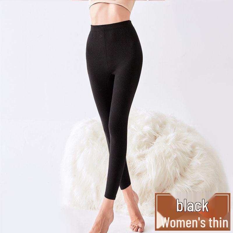 Ordos City Cashmere Pants: Unisex High-Waisted Slim Fit Thin Wool Base Layer for Winter