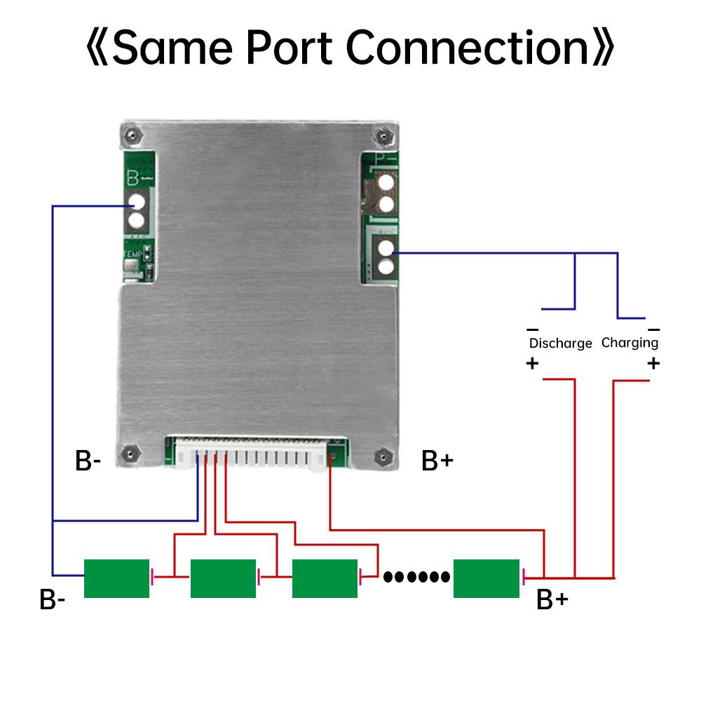 10S 36V/13S 48V BMS Gleicher Anschluss/Getrennter Anschluss Ausgeglichenes Lithium-Batterieschutzmodul Elektrofahrzeug-Batterieschutzplatine