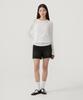 COVERNAT WOMAN Sheer Layered Long Sleeve White