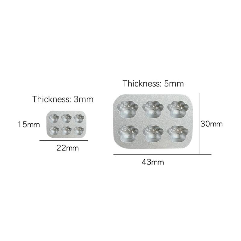1Pc Doll House Kitchen Decoration Mini Baking Mold Animal Love Star Pattern Shooting Scene Props