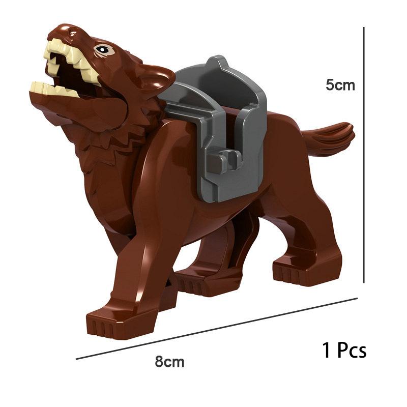 Tribal War Domineering Mount Animals Parts MOC Building Block Set Block Bricks Kits Wolf Boar Horned Sheep Toys  Playsets Compatible With